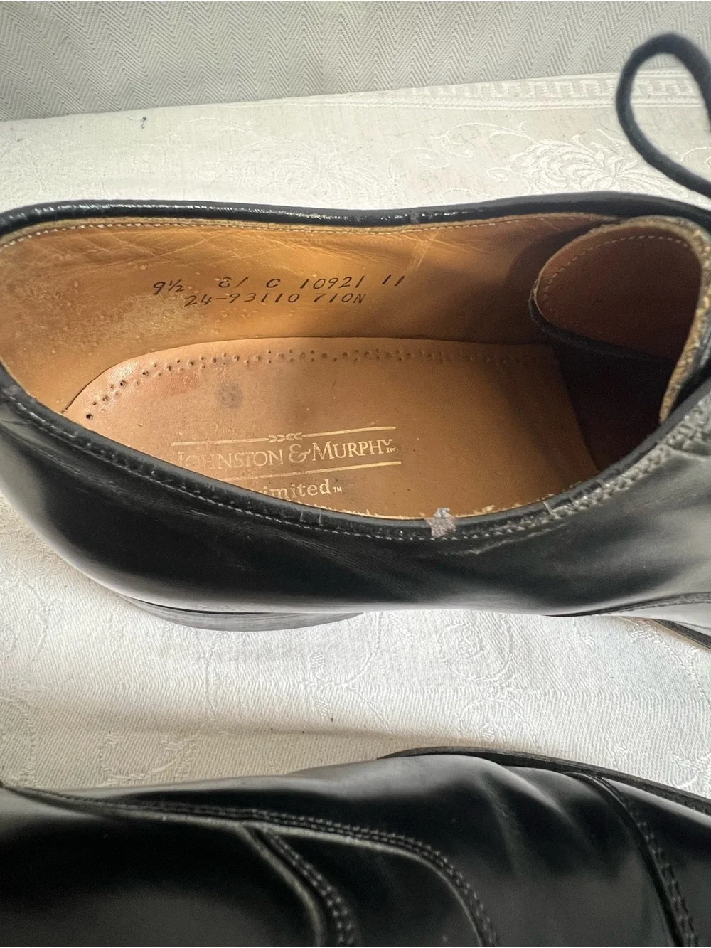 Johnston & Murphy Limited Men’s Dress Shoes Black Leather Lace Up 9.5